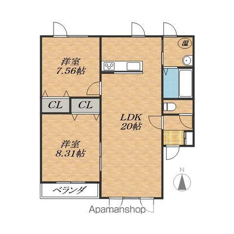 バップバーレンW17K(2LDK/2階)の間取り写真
