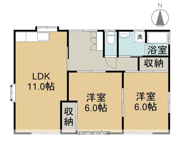 長野電鉄長野線 桐原駅(長野) 徒歩26分 1階建 築30年(2LDK)の間取り写真