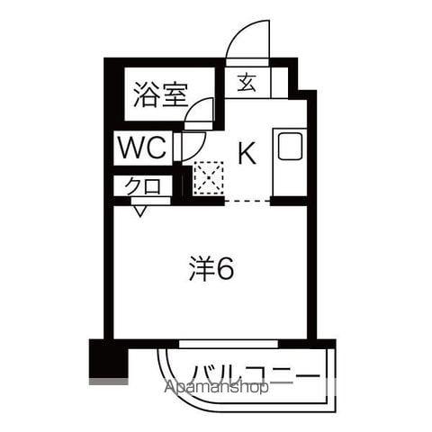 ヒューマンプラザ北大前(1K/2階)の間取り写真