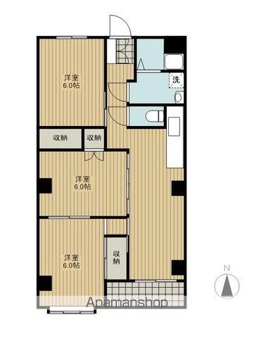 レジデンス麓山(3DK/2階)の間取り写真