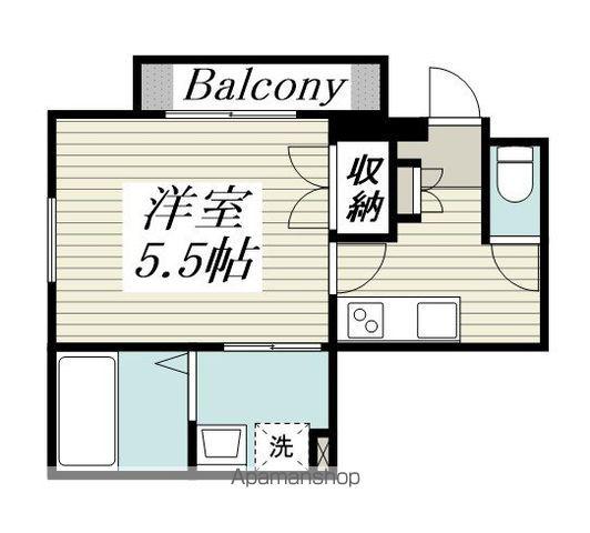 東駒形ハイツ(1K/1階)の間取り写真