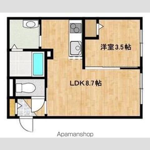 KENT COLLECTION野幌駅前(1LDK/2階)の間取り写真