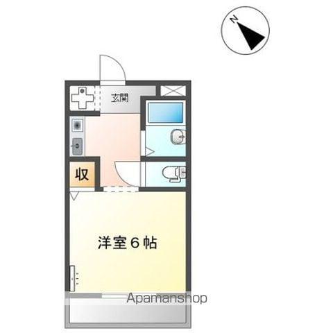 ベルクレスト(1K/1階)の間取り写真