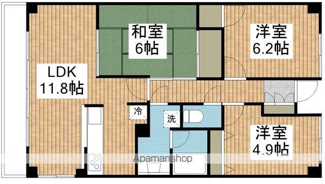 サーパス和合(3LDK/3階)の間取り写真