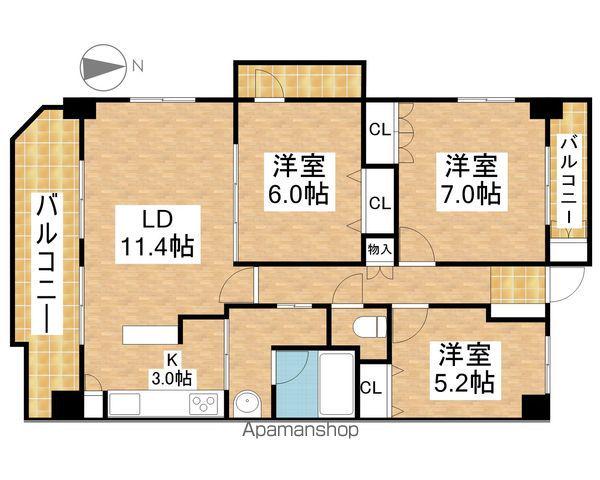 ステラートシティ桜山(3LDK/10階)の間取り写真
