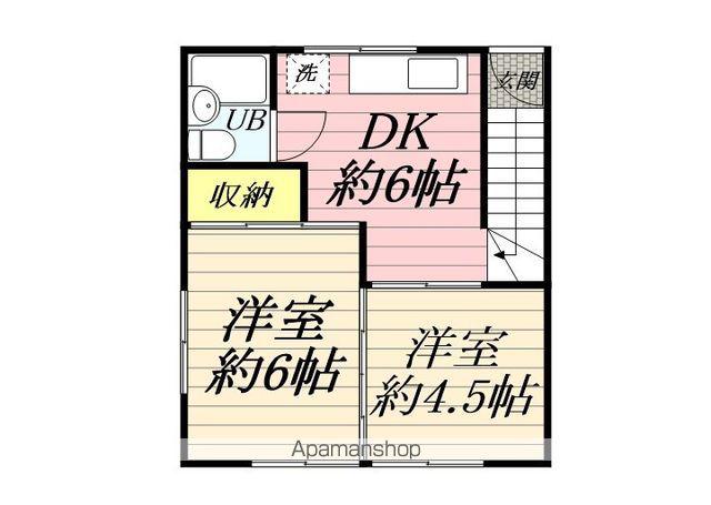 石垣アパート(2DK/2階)の間取り写真