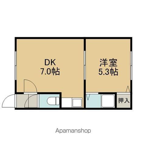 ハウスミユウ(1DK/2階)の間取り写真