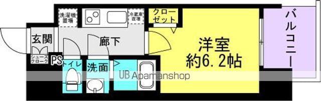 プレリス尼崎レーネヴィアPRELISSEAMAGASAKIRE(1K/8階)の間取り写真