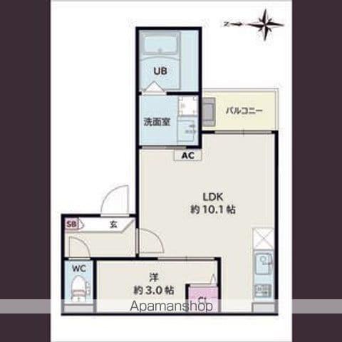 JACK KIRIHATA(1LDK/3階)の間取り写真