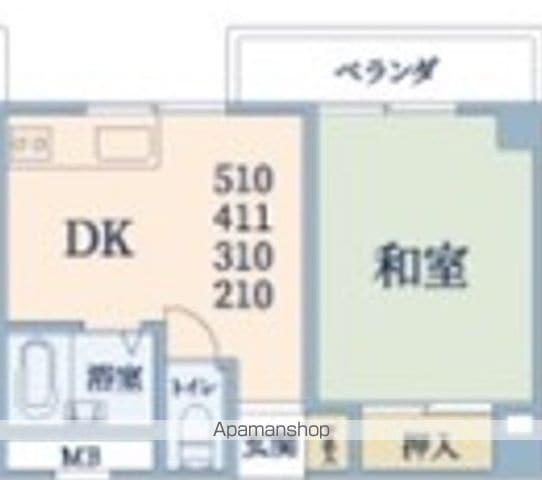 第3コーポリベラ(1DK/3階)の間取り写真