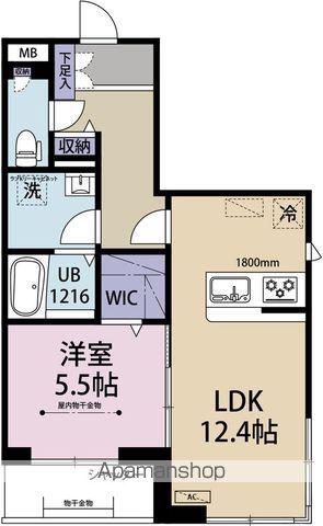 RIZ RAFFINE湘南(1LDK/1階)の間取り写真