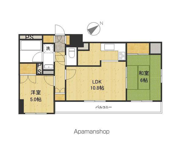 パークユイット立川(2LDK/3階)の間取り写真