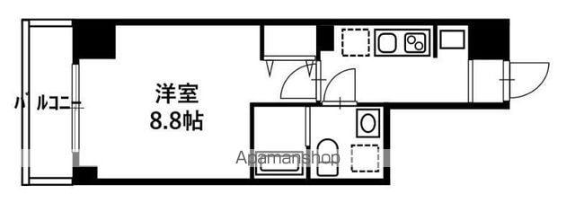 LIV CITY 亀戸(1K/2階)の間取り写真