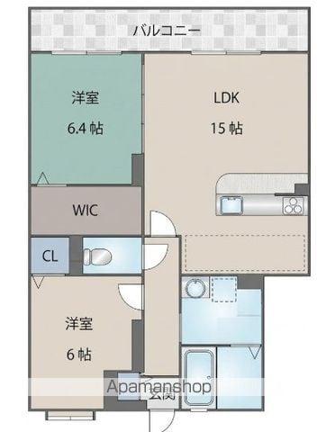 グランコート七隈(2LDK/3階)の間取り写真