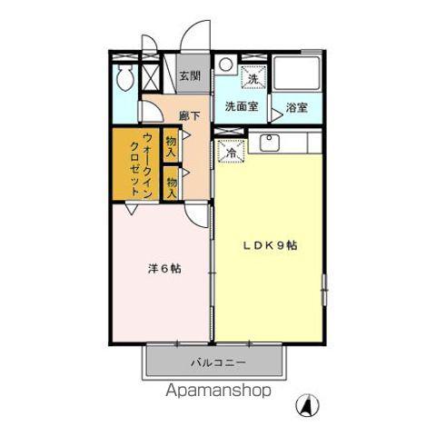 ハウディヴィラージュ(1LDK/2階)の間取り写真