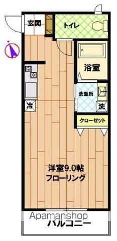 それにハイツ(ワンルーム/2階)の間取り写真