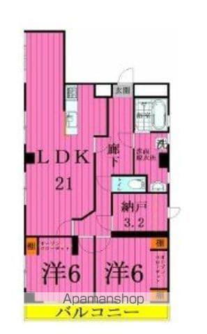 RIBEIRAⅠ(2SLDK/2階)の間取り写真