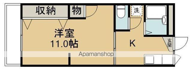 メゾン松月(1DK/2階)の間取り写真