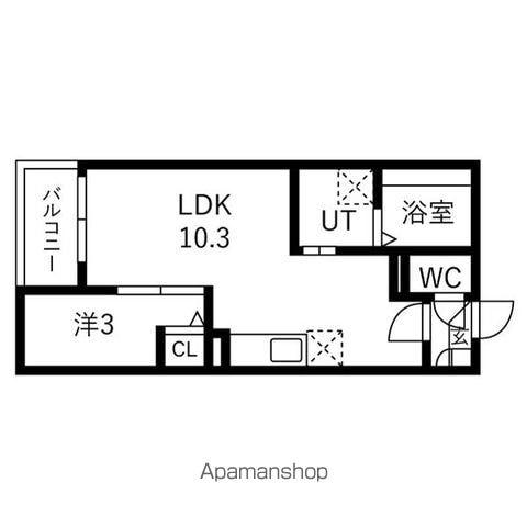 JACK KOTOBUKIⅠ(1LDK/2階)の間取り写真