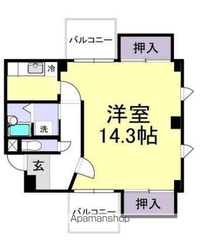 ハウス青山(1K/3階)の間取り写真