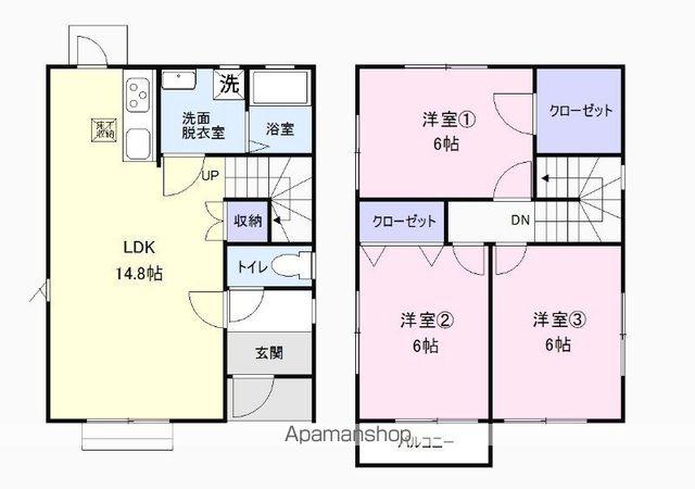 東海道本線 野洲駅 徒歩16分 2階建 築12年(3LDK)の間取り写真