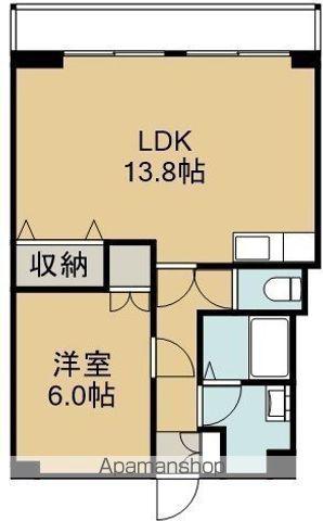 ロイヤルシティ参番館 若松町(1LDK/6階)の間取り写真