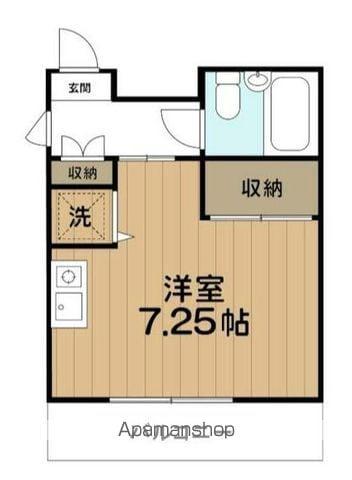 稲葉ビル(ワンルーム/3階)の間取り写真