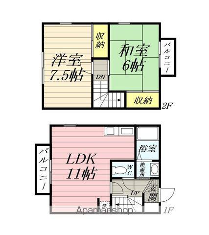 フェリース舞岡(2LDK)の間取り写真