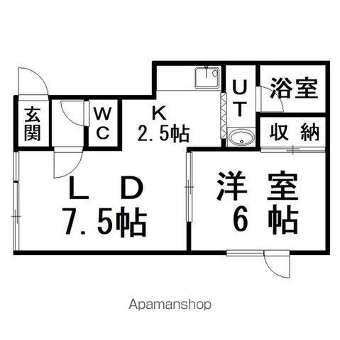 メイプルハイツⅢ(1LDK/1階)の間取り写真