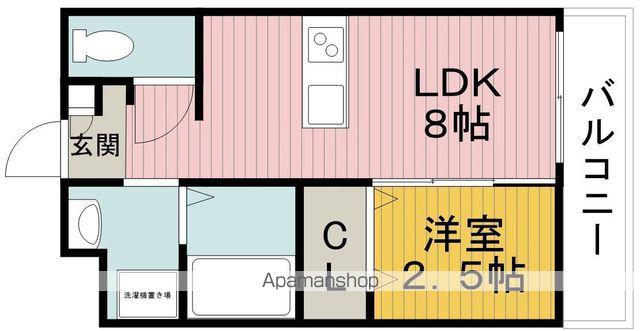 リアコート阪大前(1LDK/3階)の間取り写真