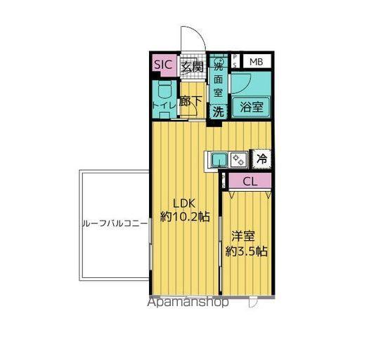 レガシア池袋立教西(1LDK/4階)の間取り写真