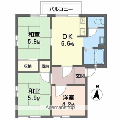 フレグランスロゼ(3DK/2階)の間取り写真