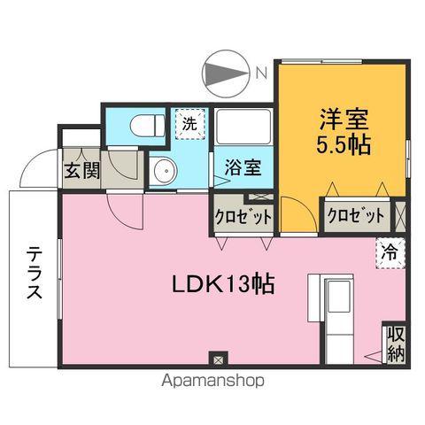 サニーハウス(1LDK/1階)の間取り写真