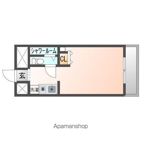 エムズビル(ワンルーム/4階)の間取り写真