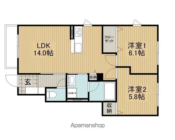 シャーメゾン ラフィーネ(2LDK/1階)の間取り写真