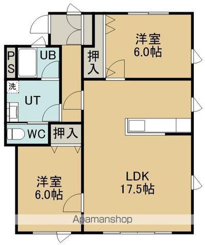 ルカ七重浜(2LDK/3階)の間取り写真