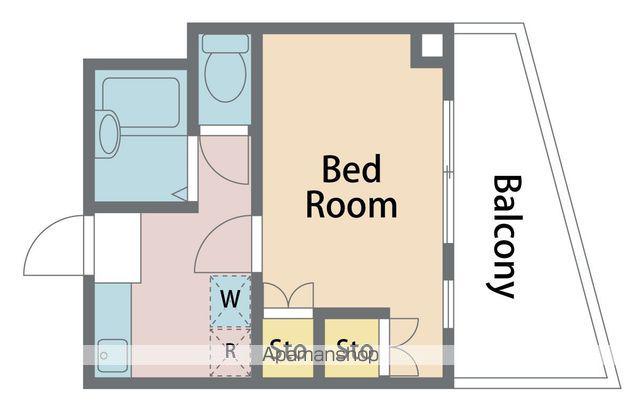 モナ21(1K/4階)の間取り写真