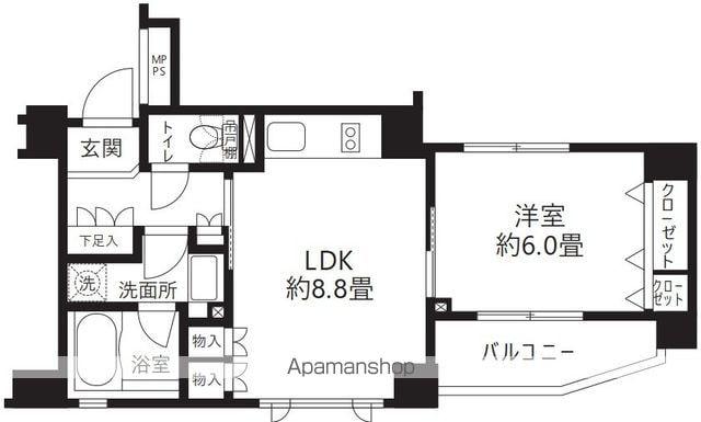 クリオ渋谷ラ・モード(1LDK/3階)の間取り写真