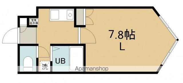 学生会館 ユニエトワール函館(1K/4階)の間取り写真