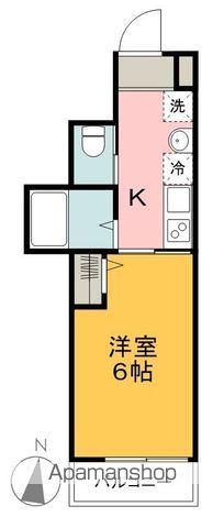 MELDIA元加治(1K/2階)の間取り写真