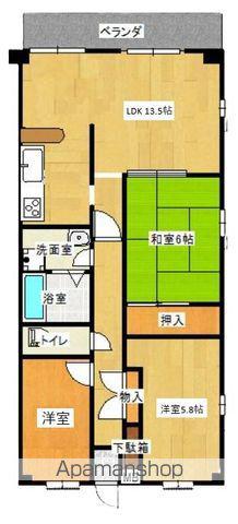ルマン三保(3LDK/4階)の間取り写真