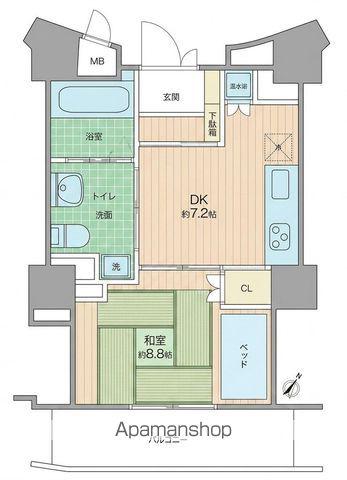 サンソフィア新潟(1DK/9階)の間取り写真