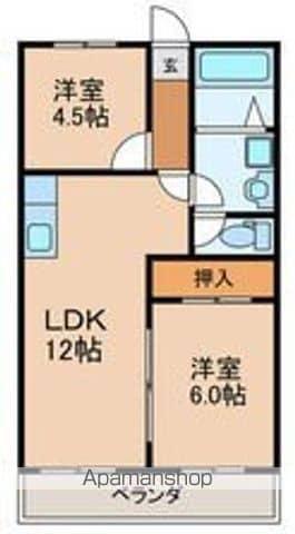 TB.BLD(2LDK/3階)の間取り写真