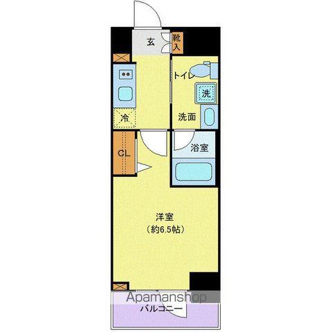 ステージグランデ本千葉(1K/2階)の間取り写真