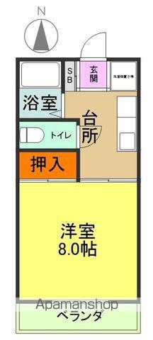 千代ハイツ(1K/2階)の間取り写真