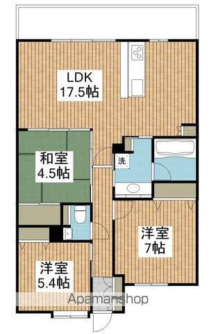 ルミナス南笹口モンテレール(3LDK/3階)の間取り写真