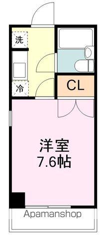 アーバン川内(1K/4階)の間取り写真