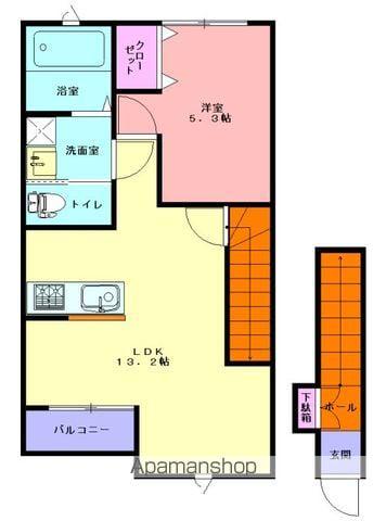 グランコート(1LDK/2階)の間取り写真