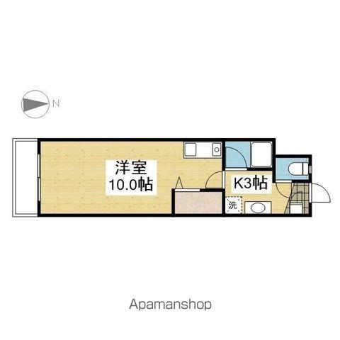 第2マンションふじ(ワンルーム/5階)の間取り写真