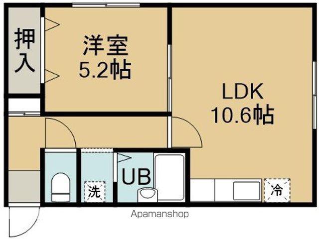 チャーム12(1LDK/2階)の間取り写真